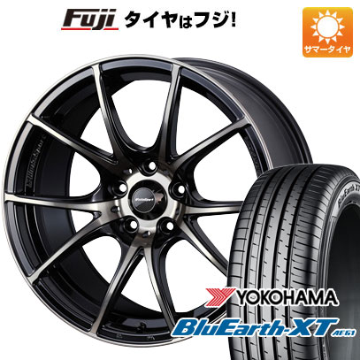 【新品国産5穴114.3車】 夏タイヤ ホイール4本セット 225/60R17 ヨコハマ ブルーアース XT AE61 ウェッズ ウェッズスポーツ SA-10R 17インチ(送料無料)