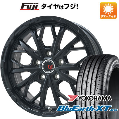 【新品国産5穴114.3車】 夏タイヤ ホイール4本セット 225/65R17 ヨコハマ ブルーアース XT AE61 レアマイスター LMG ヴァスティア(セミグロスブラック) 17インチ(送料無料)