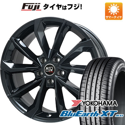 【新品国産車用5穴114.3】 夏タイヤ ホイール4本セット 225/65R17 ヨコハマ ブルーアース XT AE61 MSW by OZ Racing MSW 42(グロスブラック) 17インチ(送料無料)