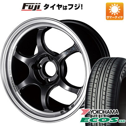 【新品 軽自動車】N-BOX タント スペーシア 夏タイヤ ホイール4本セット 165/55R15 ヨコハマ エコス ES31 ヨコハマ アドバンレーシング RG-DII 15インチ(送料無料) サマータイヤ