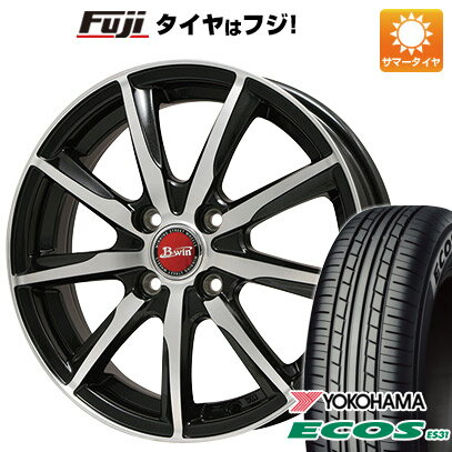 【新品 軽自動車】N-BOX タント スペーシア 夏タイヤ ホイール4本セット 165/55R15 ヨコハマ エコス ES31 ビッグウエイ B-WIN ヴェノーザ9 15インチ(送料無料)