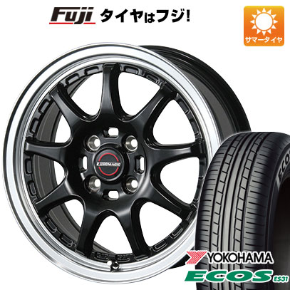 【新品 軽自動車】N-BOX タント スペーシア 夏タイヤ ホイール4本セット 165/55R15 ヨコハマ エコス ES31 ブレスト ユーロマジック タイプSC-9 15インチ(送料無料) サマータイヤ