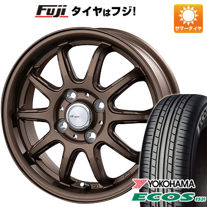 楽天フジ スペシャルセレクション【新品 軽自動車】エブリイワゴン 夏タイヤ ホイール4本セット 165/50R15 ヨコハマ エコス ES31 インターミラノ AZ-SPORTS RC-10 ブロンズ 15インチ（送料無料）