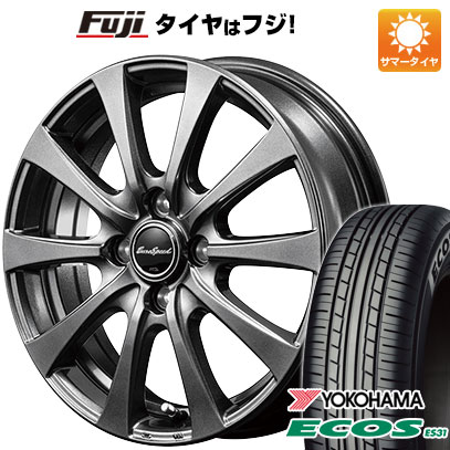 【新品 軽自動車】N-BOX タント スペーシア 夏タイヤ ホイール4本セット 165/55R15 ヨコハマ エコス ES31 MID ユーロスピード G10(NEW) 15インチ(送料無料)