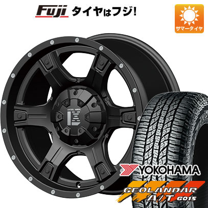 【新品国産6穴139.7車】 夏タイヤ ホイール4本セット 285/70R17 ヨコハマ ジオランダー A/T G015 OWL/RBL オフビート レクセル アウトロー 17インチ(送料無料)