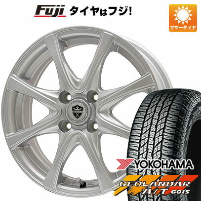 【新品 軽自動車】N-BOX タント スペーシア 夏タイヤ ホイール4本セット 155/65R14 ヨコハマ ジオランダー A/T G015 RBL ブランドル KF25 14インチ(送料無料) サマータイヤ