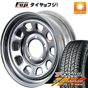 【新品】ジムニー 夏タイヤ ホイール4本セット 215/85R16 ヨコハマ ジオランダー A/T G015 OWL/RBL モーターファーム DAYTONA クローム 16インチ(送料無料)