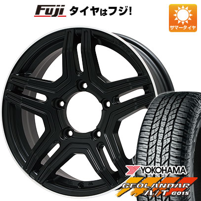 楽天フジ スペシャルセレクション【新品】ジムニーシエラ 夏タイヤ ホイール4本セット 215/75R15 ヨコハマ ジオランダー A/T G015 OWL/RBL プレミックス グラバス-Jr（マットブラック/リムポリッシュ） 15インチ（送料無料）