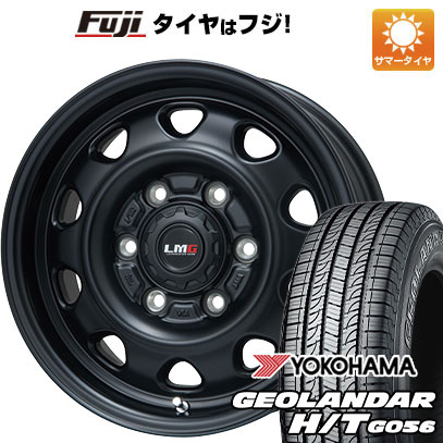 【新品】キャラバン 夏タイヤ ホイール4本セット 195/80R15 107/105L ヨコハマ ジオランダー H/T G056 RBL レアマイスター LMG OFF-STYLE(マットブラック) 15インチ(送料無料)