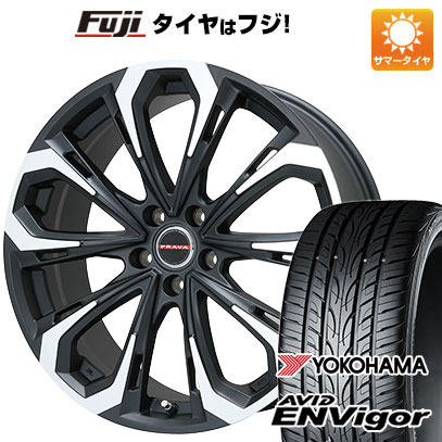 【新品国産5穴114.3車】 夏タイヤ ホイール4本セット 245/40R20 ヨコハマ エイビッド エンビガーS321 ビッグウエイ レイシーン プラバ5X(マットブラックポリッシュ) 20インチ(送料無料)