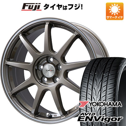 【新品国産5穴114.3車】 夏タイヤ ホイール4本セット 215/45R18 ヨコハマ エイビッド エンビガーS321 レアマイスター LMスポーツLM-QR ブロンズ/ラインポリッシュ 18インチ(送料無料) サマータイヤ