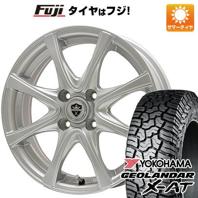 【新品国産車用4穴100】 夏タイヤ ホイール4本セット 165/65R14 ヨコハマ ジオランダー X-AT G016 RBL エルベ エステローザ FSV 14インチ(送料無料)