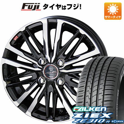 【新品国産4穴100車】 夏タイヤ ホイール4本セット 185/55R15 ファルケン ジークス ZE310R エコラン（限定） 共豊 スマック クレスト 15インチ(送料無料) サマータイヤ
