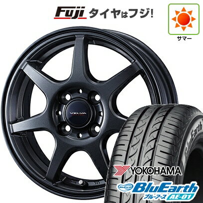 【新品 軽自動車】エブリイワゴン 夏タイヤ ホイール4本セット 155/70R13 ヨコハマ ブルーアース AE-01 WEDS ウェッズ ヴェルバ ワンダー 4.5J 13インチ(送料無料)
