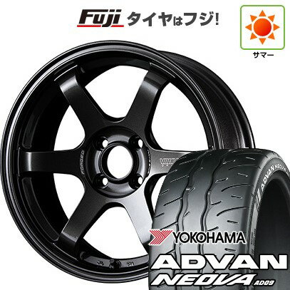 【新品】S660 夏タイヤ ホイール4本セット F:165/55R15 R:195/45R16 ヨコハマ アドバン ネオバAD09 レイズ ボルクレーシング TE37 ソニック (送料無料)