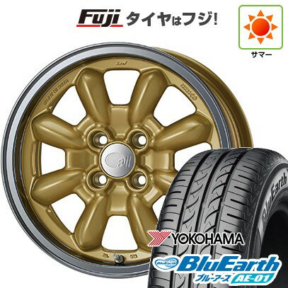 【新品国産4穴100車】 夏タイヤ ホイール4本セット 185/55R15 ヨコハマ ブルーアース AE-01 ENKEI エンケイ allシリーズ オールエイティーン コンペ 15インチ(送料無料) サマータイヤ