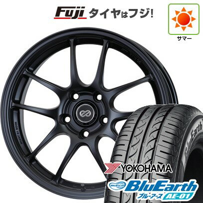 【新品国産車用4穴100】 夏タイヤ ホイール4本セット 185/55R15 ヨコハマ ブルーアース AE-01 ENKEI エンケイ PF01 15インチ(送料無料)