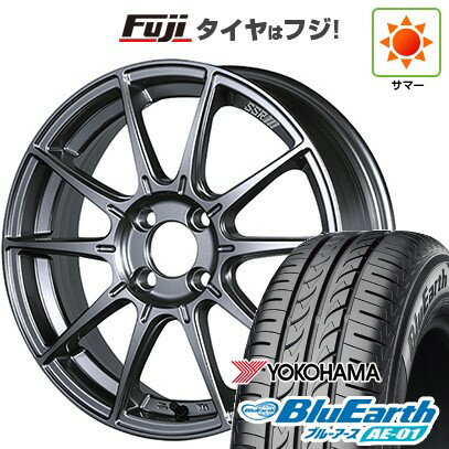 【新品国産4穴100車】 夏タイヤ ホイール4本セット 185/55R15 ヨコハマ ブルーアース AE-01 SSR GT GTX01 15インチ(送料無料) サマータイヤ