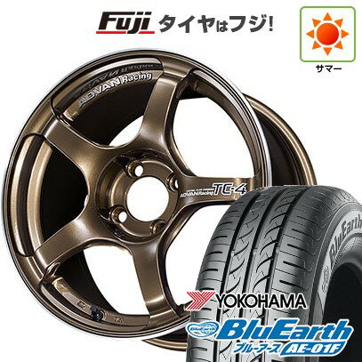 【新品国産5穴114.3車】 夏タイヤ ホイール4本セット 205/60R16 ヨコハマ ブルーアース AE-01F ヨコハマ アドバンレーシング TC-4 16インチ(送料無料) サマータイヤ