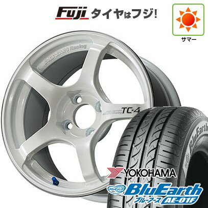 【新品国産車用5穴114.3】 夏タイヤ ホイール4本セット 205/60R16 ヨコハマ ブルーアース AE-01F ヨコハマ アドバンレーシング TC-4 16..