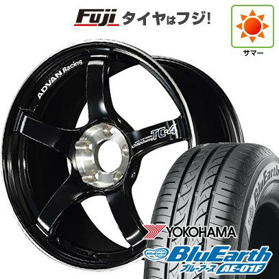 【新品国産車用5穴114.3】 夏タイヤ ホイール4本セット 205/60R16 ヨコハマ ブルーアース AE-01F ヨコハマ アドバンレーシング TC-4 SE 16インチ(送料無料)