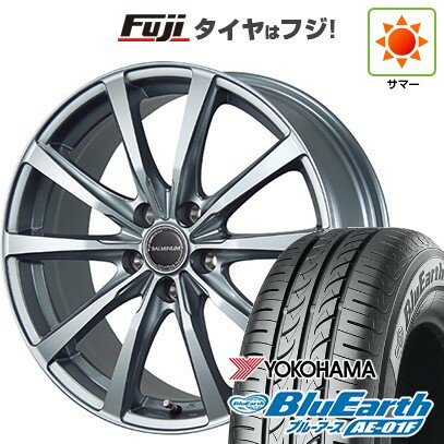 【新品国産車用5穴100】 夏タイヤ ホイール4本セット 195/65R15 ヨコハマ ブルーアース AE-01F ブリヂストン バルミナ LS10 15インチ(送料無料)