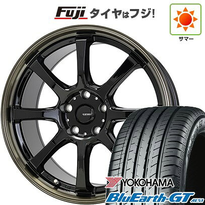 【新品国産車用5穴100】 夏タイヤ ホイール4本セット 215/40R18 ヨコハマ ブルーアース GT AE51 ホットスタッフ ジースピード P-08 18インチ(送料無料)