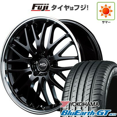 【新品国産車用5穴114.3】 夏タイヤ ホイール4本セット 215/40R18 ヨコハマ ブルーアース GT AE51 MID WHEELS エグゼ10 18インチ(送料無料)