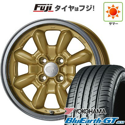 【新品国産4穴100車】 夏タイヤ ホイール4本セット 185/55R15 ヨコハマ ブルーアース GT AE51 ENKEI エンケイ allシリーズ オールエイティーン コンペ 15インチ(送料無料) サマータイヤ