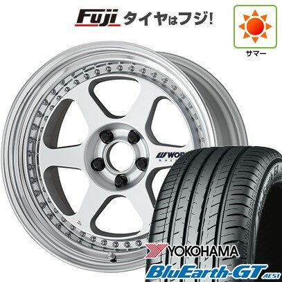 【新品国産車用5穴100】 夏タイヤ ホイール4本セット 215/40R18 ヨコハマ ブルーアース GT AE51 WORK ワーク マイスター L1 3P 18インチ(送料無料)