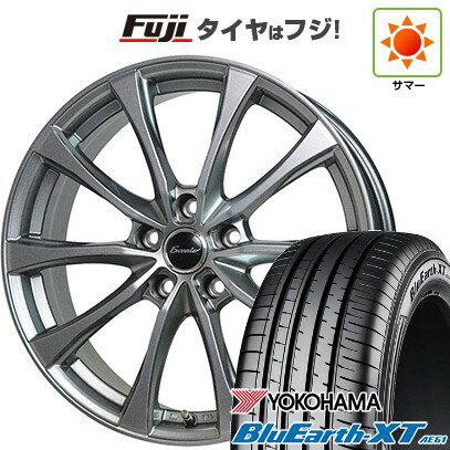 【新品国産車用5穴114.3】 夏タイヤ ホイール4本セット 215/50R18 ヨコハマ ブルーアース XT AE61 ホットスタッフ エクシーダー E07 18インチ(送料無料)