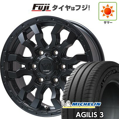 【新品】ハイエース200系 夏タイヤ ホイール4本セット 195/80R15 108/106S ミシュラン アジリス3 トピー ヴァブロ RR-01【限定】 15インチ(送料無料)