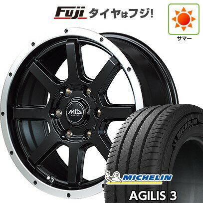 【新品】ハイエース200系 夏タイヤ ホイール4本セット 195/80R15 108/106S ミシュラン アジリス3 MID WHEELS WF-8 15インチ(送料無料)