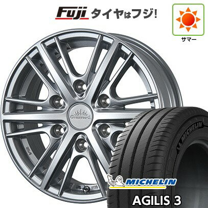 【新品】ハイエース200系 夏タイヤ ホイール4本セット 195/80R15 108/106S ミシュラン アジリス3 TWS グランヴァード HC1 6J 15インチ(送料無料)