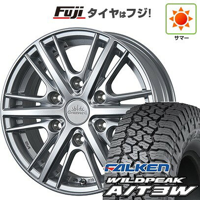 【新品】ハイエース200系 夏タイヤ ホイール4本セット 195/80R15 107/105N ファルケン ワイルドピーク A/T3W TWS グランヴァード HC1 6J 15インチ(送料無料)