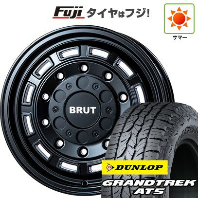 【新品国産車用5穴114.3】 夏タイヤ ホイール4本セット 245/70R16 ダンロップ グラントレック AT5 トライスター BRUT BR-70 16インチ(送料無料)