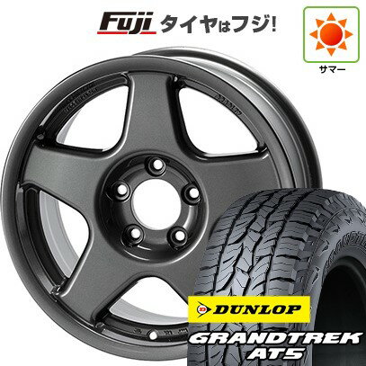 【新品国産車用5穴114.3】 夏タイヤ ホイール4本セット 215/70R16 ダンロップ グラントレック AT5 フォーバイフォーエンジニア ブラッドレー V 16インチ(送料無料)