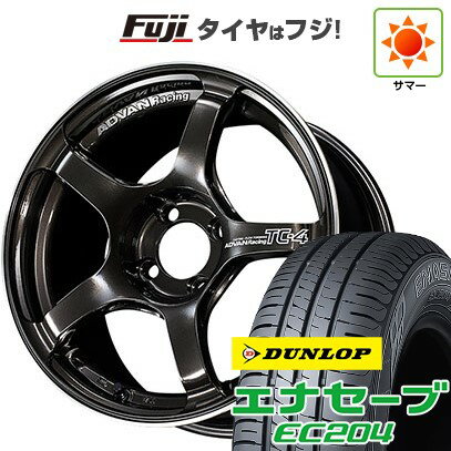 【新品国産車用5穴114.3】 夏タイヤ ホイール4本セット 205/60R16 ダンロップ エナセーブ EC204 ヨコハマ アドバンレーシング TC-4 16インチ(送料無料)