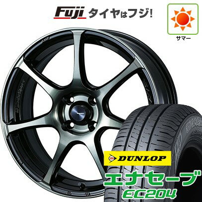 【新品国産4穴100車】 夏タイヤ ホイール4本セット 185/55R15 ダンロップ エナセーブ EC204 WEDS ウェッズスポーツ SA-75R 15インチ(送料無料) サマータイヤ