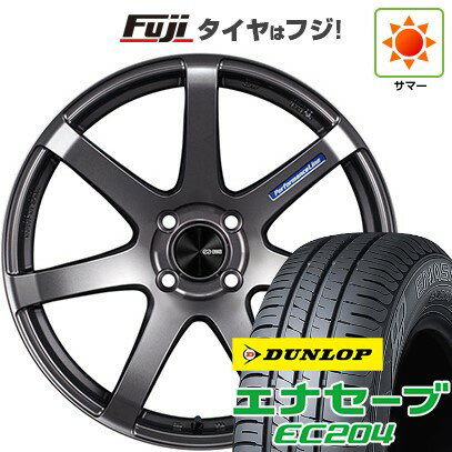 【新品国産4穴100車】 夏タイヤ ホイール4本セット 185/55R15 ダンロップ エナセーブ EC204 ENKEI エンケイ PF07 15インチ(送料無料) サマータイヤ