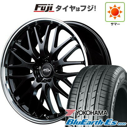 【新品国産車用5穴114.3】 夏タイヤ ホイール4本セット 225/50R18 ヨコハマ ブルーアース ES32 MID WHEELS エグゼ10 8J 18インチ(送料無料)