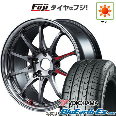 【新品国産車用5穴114.3】 夏タイヤ ホイール4本セット 225/45R18 ヨコハマ ブルーアース ES32 RAYS レイズ ボルクレーシング CE28N-plus SL 18インチ(送料無料)