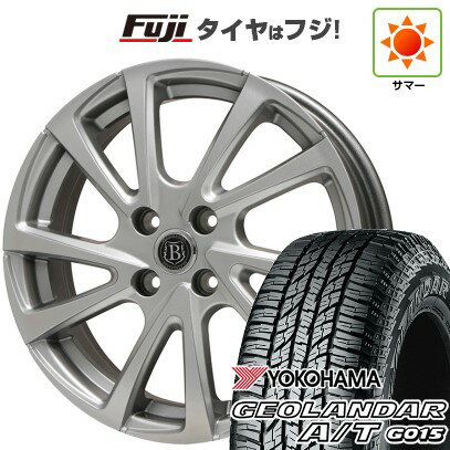 【新品 軽自動車】ハスラー デリカミニ(4WD) 夏タイヤ ホイール4本セット 165/60R15 ヨコハマ ジオランダー A/T G015 RBL ブランドルライン ボレアノ10 メタリックグレー 15インチ(送料無料) サマータイヤ
