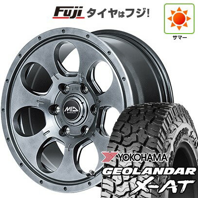 【新品】キャラバン 夏タイヤ ホイール4本セット 195/80R15 107/105N ヨコハマ ジオランダー X-AT G016 OWL MID WHEELS マッドエージェント 15インチ(送料無料)