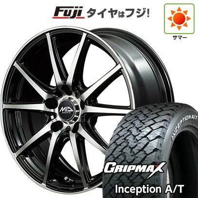 【新品国産5穴114.3車】 夏タイヤ ホイール4本セット 215/65R16 グリップマックス インセプション A/T RWL(限定) MID WHEELS GR-ガンマ ブラックポリッシュ 16インチ(送料無料) サマータイヤ