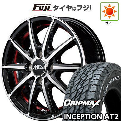 【新品 軽自動車】ハスラー デリカミニ(4WD) 夏タイヤ ホイール4本セット 165/60R15 グリップマックス インセプション A/TII RWL(限定) MID WHEELS SX-2 15インチ(送料無料) サマータイヤ