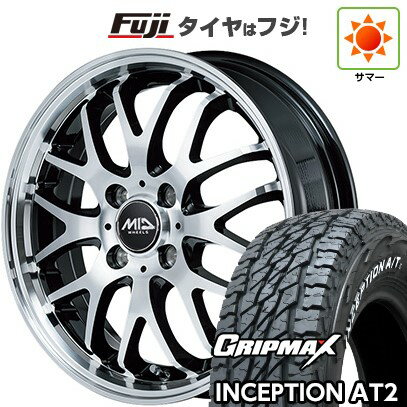 【新品 軽自動車】ハスラー デリカミニ(4WD) 夏タイヤ ホイール4本セット 165/60R15 グリップマックス インセプション A/TII RWL(限定) MID WHEELS エグゼ10 Vセレクション 15インチ(送料無料) サマータイヤ