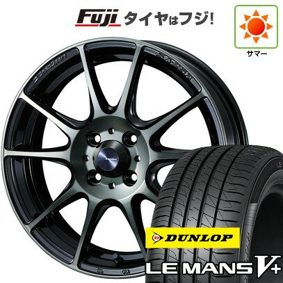 【新品国産車用4穴100】 夏タイヤ ホイール4本セット 195/45R16 ダンロップ ルマン V+(ファイブプラス) WEDS ウェッズスポーツ SA-25R 16インチ(送料無料)