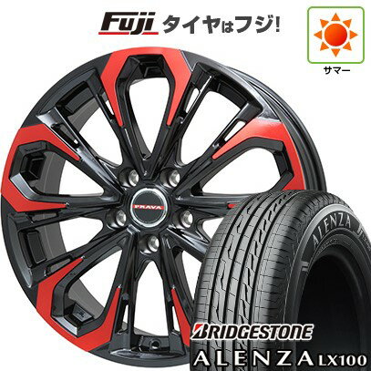 【新品国産車用5穴114.3】 夏タイヤ ホイール4本セット 255/45R20 ブリヂストン アレンザ LX100 ビッグウエイ レイシーン プラバ5X(レッドクリア) 20インチ(送料無料)