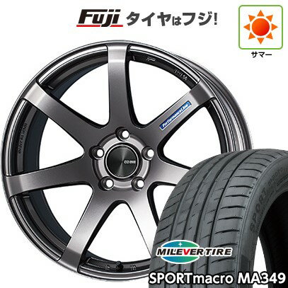 【新品国産車用5穴114.3】 夏タイヤ ホイール4本セット 235/55R18 ミレバー スポーツマクロ MA349(限定) ENKEI エンケイ PF07 18インチ(送料無料)